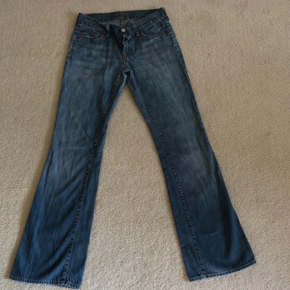 Light Blue flare bottom jeans